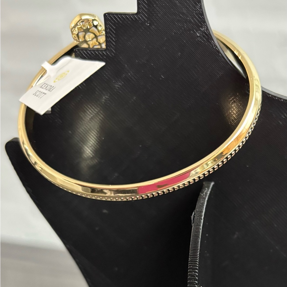 Kendra Scott Goldtone Elton Slate Cats Eye Bracelet - Picture 6 of 10